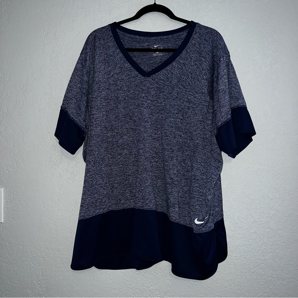 Nike Dri-Fit Short Sleeve Athletic V-Neck T-Shirt.